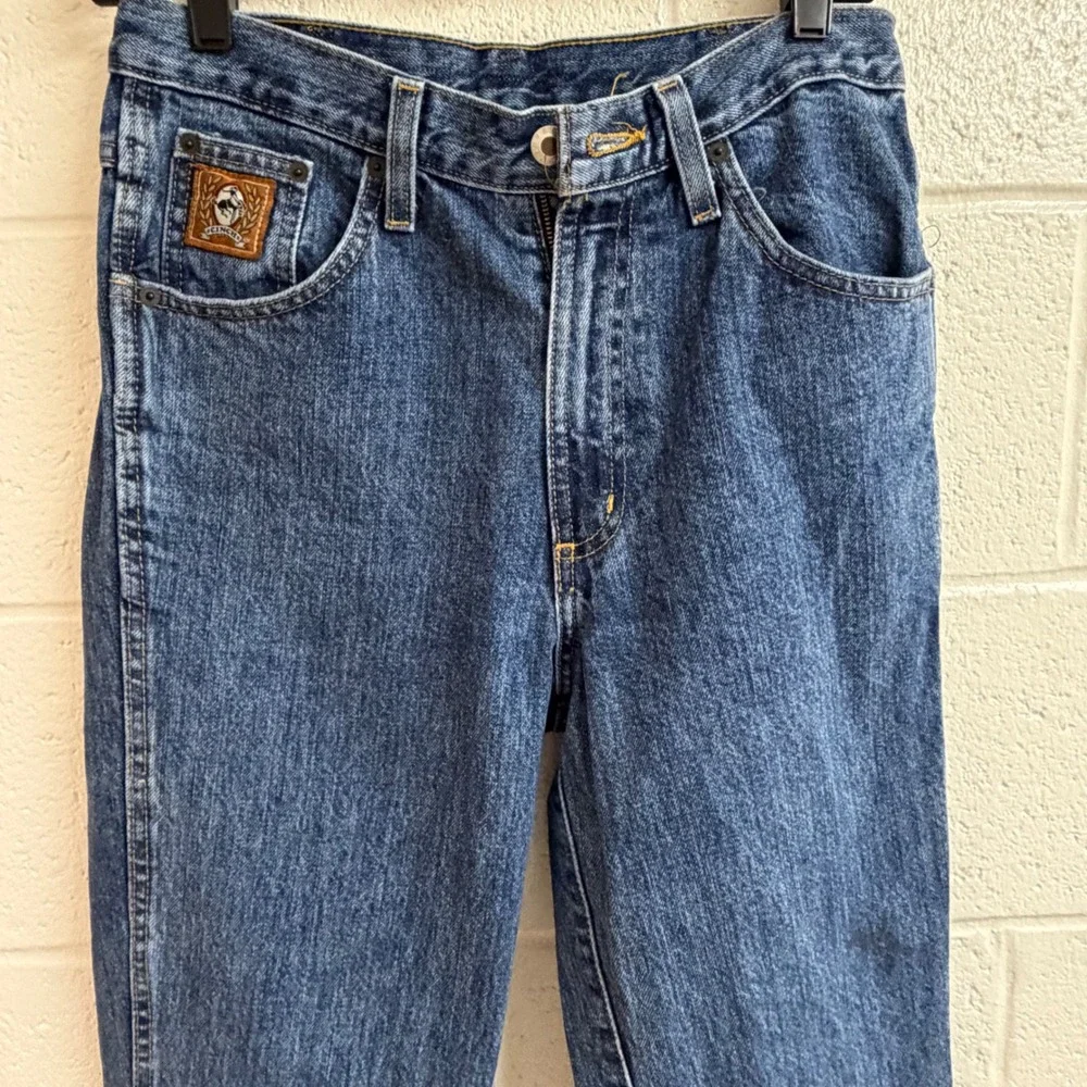 Cinch Mens Bronze Label Straight Denim Jeans 28x34 Blue Western Cowboy Rugged